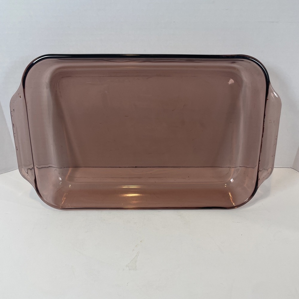 Pyrex Cranberry Visions 3 Qt. 13x9 Glass Rectangle Pan Dish 233-R VTG